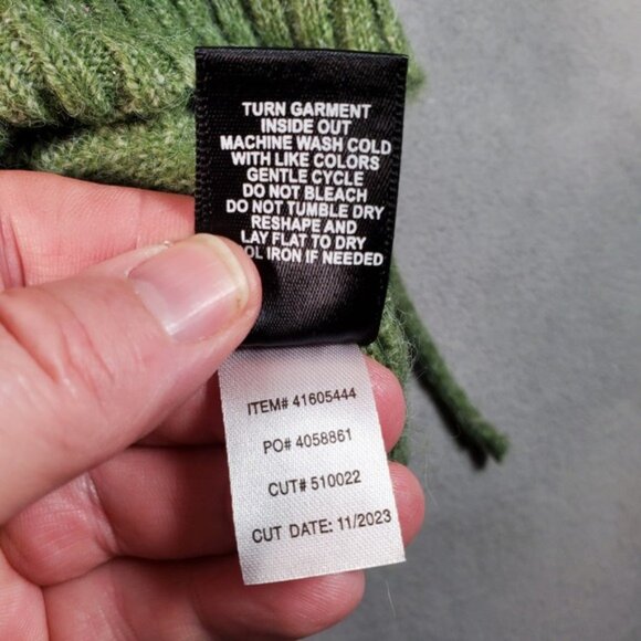 Torrid Sweater Top Womens L Green Ribbed Short Sleeve Button Tie Waist Cottage - Picture 8 of 8